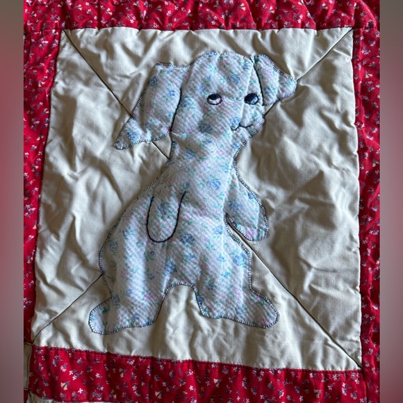 Vintage Handmade Custom Made Baby Animal Quilt Blanket Retro 45”x60” - Picture 13 of 16